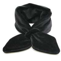 Steckschal aus Samt in Schwarz